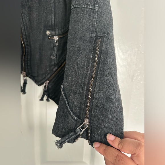 ChouYatou black denim studded jacket - Picture 4 of 7